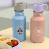 Bidony I Butelki|Bidony I Butelki | Lassig Bidon ze stali nierdzewnej z ustnikiem i uchwytem 500 ml Pattern Party rose & lilac