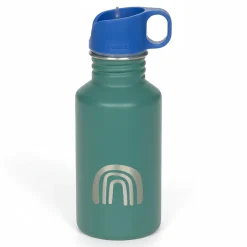 Bidon ze stali nierdzewnej z ustnikiem i uchwytem Little Gang, 500 ml - Rainbow green
