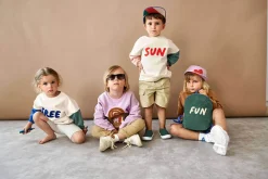 Ubranka Dziecięce | Lassig Bluza z bawełny organicznej GOTS Little Gang Sun milky