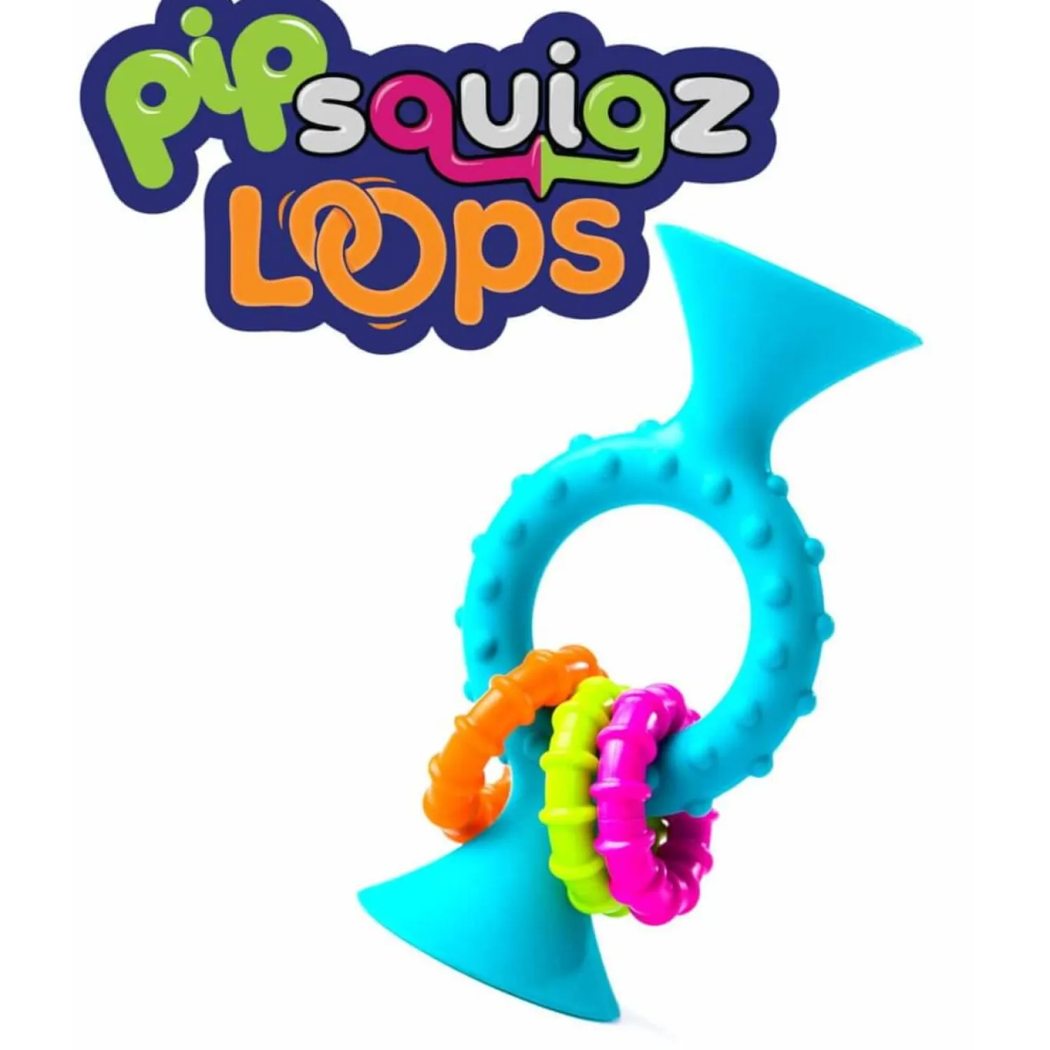 Idealne W Podróży|Grzechotki | Fat Brain Toys Bobo Przyssawki - grzechotka niebieska