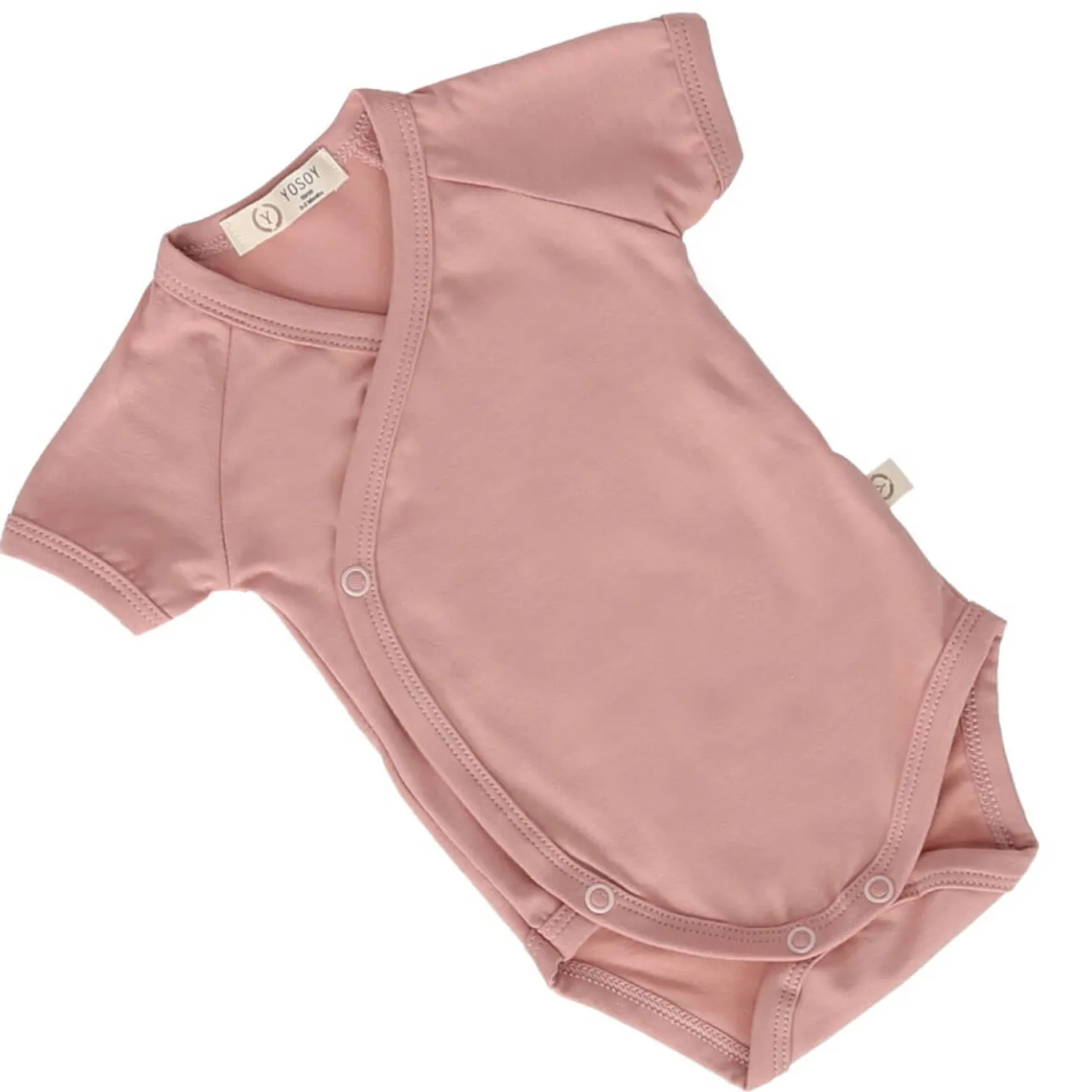 Body bambusowe eco premium krótki rękaw - DUSTY PINK roz.50-56