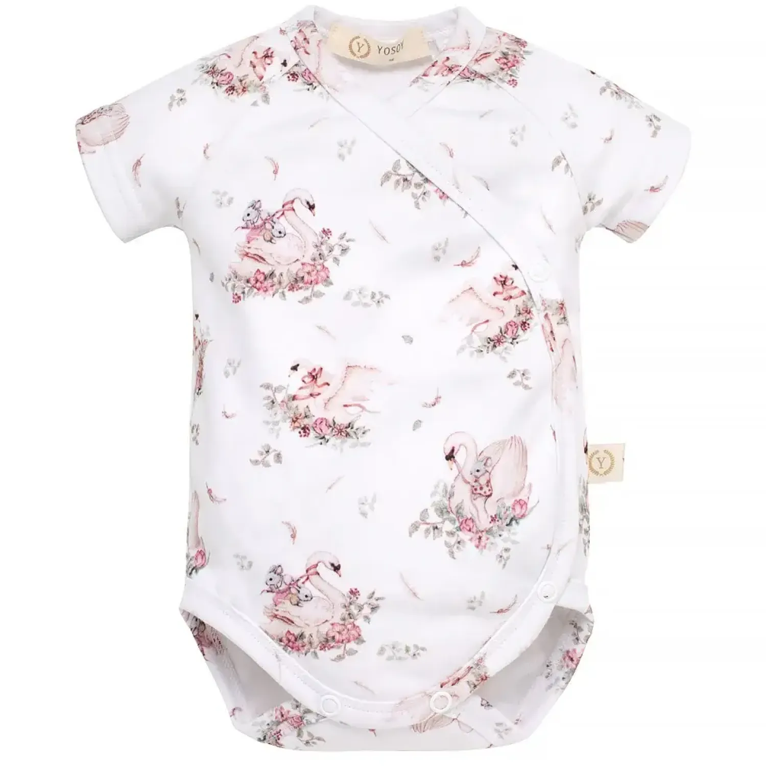 Body|Ubranka Dziecięce | YOSOY Body organic cotton krótki rękaw - LITTLE SWAN