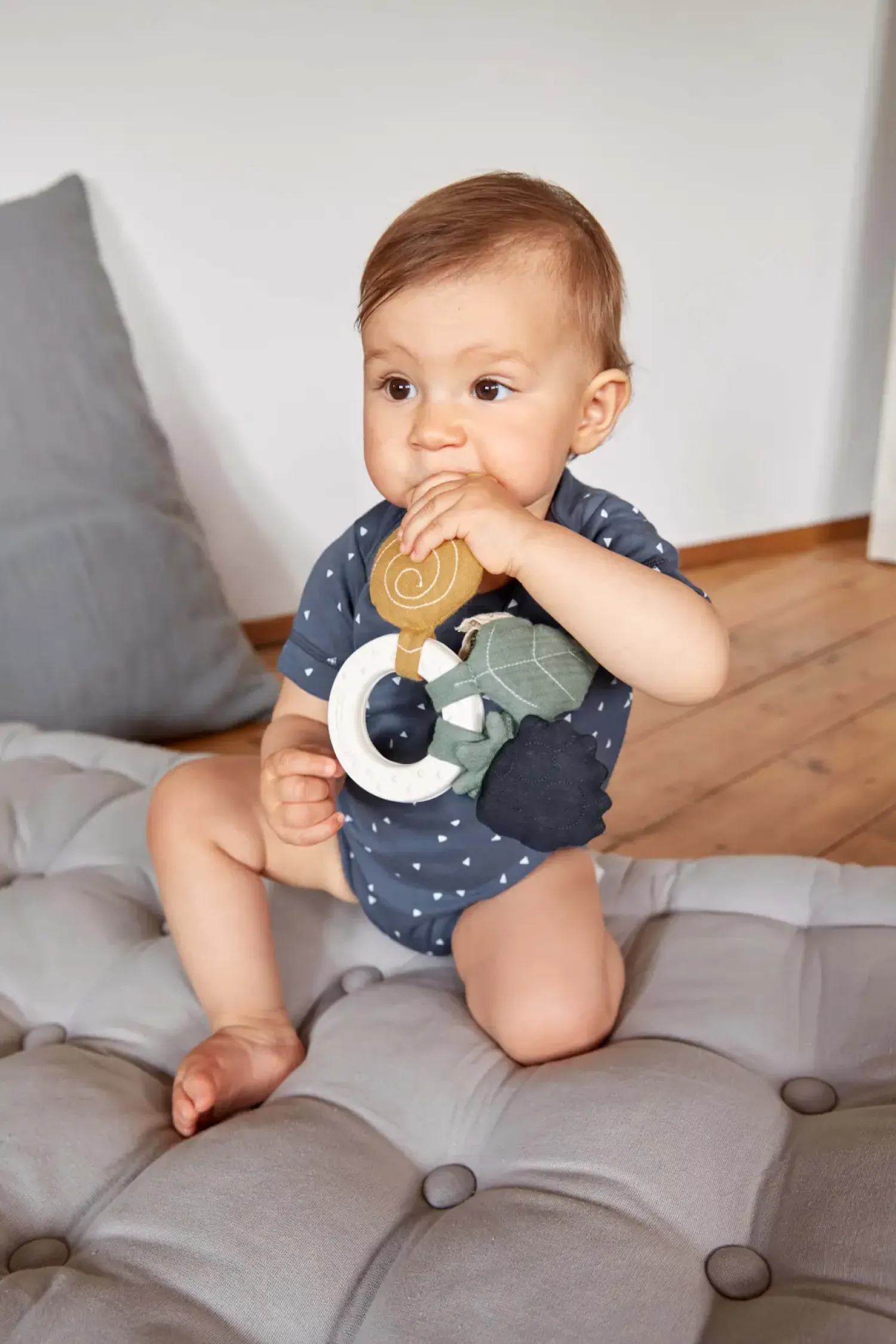 Body|Ubranka Dziecięce | Lassig Body z długim rękawem GOTS, Triangle Blue