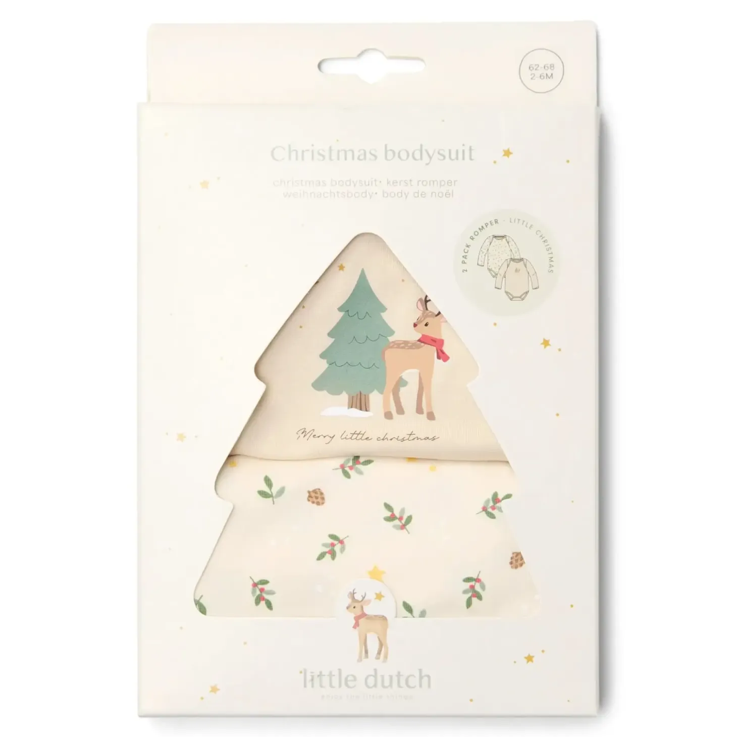 Body z długim rękawem - zestaw 2 szt. Little Christmas