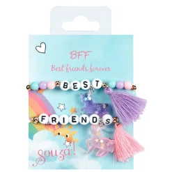 6 Lat+|3 Lata + | Souza! Bransoletki przyjaźni z koralików dla dziewczynki BFF, 2 szt.