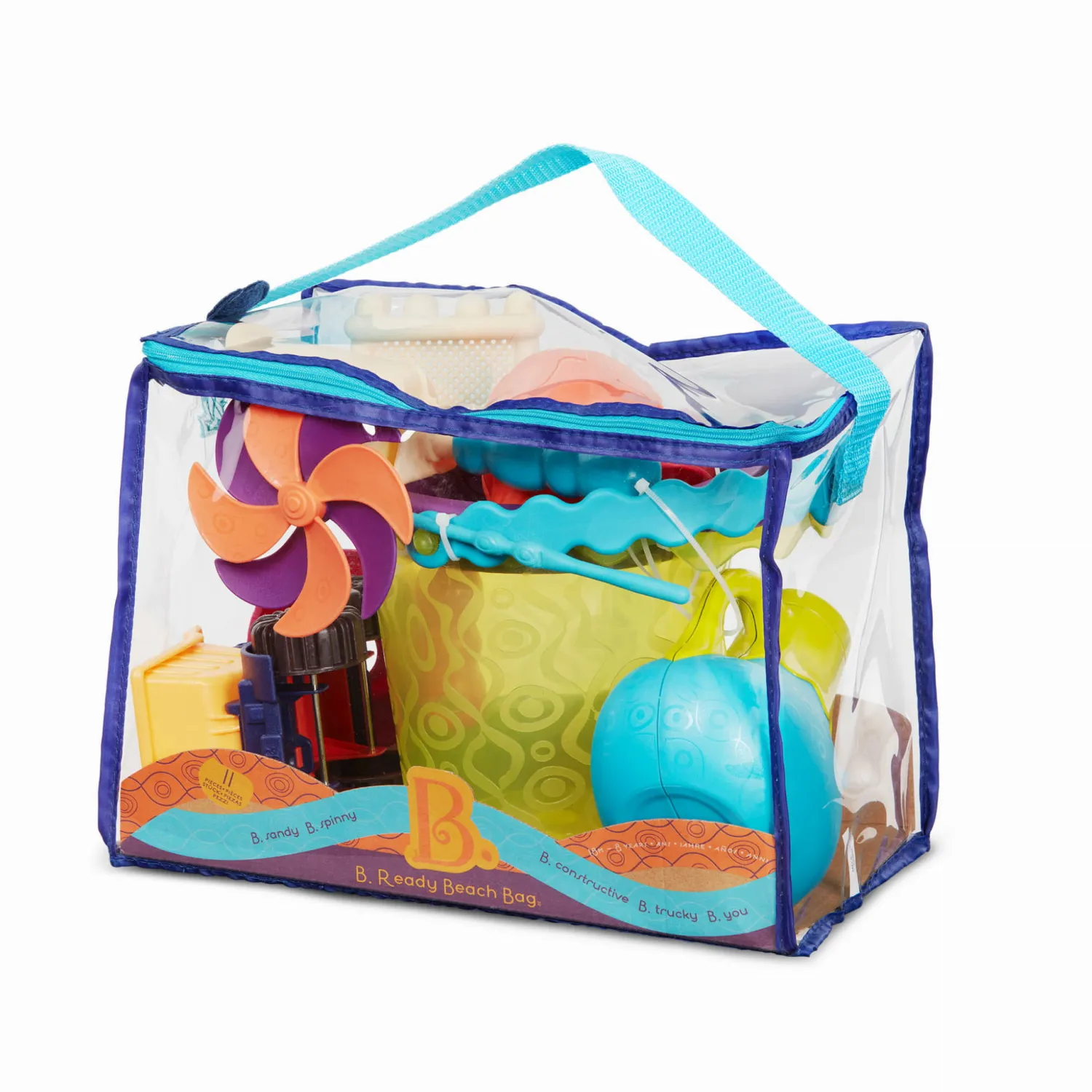 Do Piaskownicy|2 Lata + | B.Toys B. Ready Beach Bag – torba z akcesoriami do piasku - niebieska