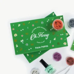Naturalne Kosmetyki | Oh Flossy Brokatowy zestaw do malowania twarzy WILD WONDERS, bio brokat, roślinna formuła