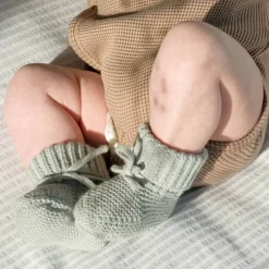 Buciki I Kapcie | Lodger Buciki niechodki dziergane bawełniane 0-6 m. - Silk