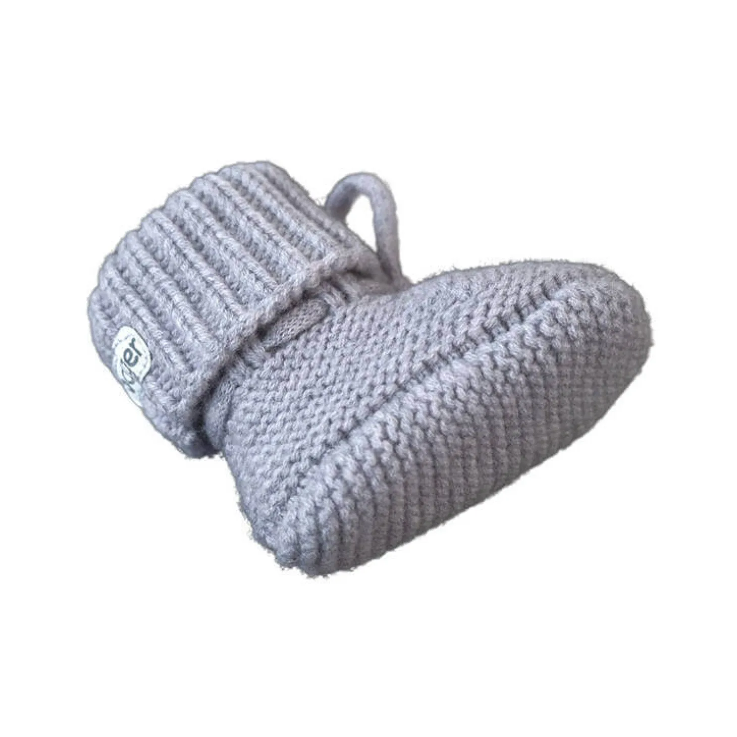 Buciki niechodki z wełny merino 100% - szare Drizzle