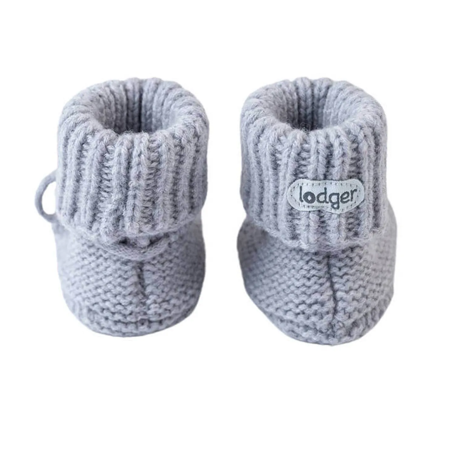 Buciki niechodki z wełny merino 100% - szare Drizzle