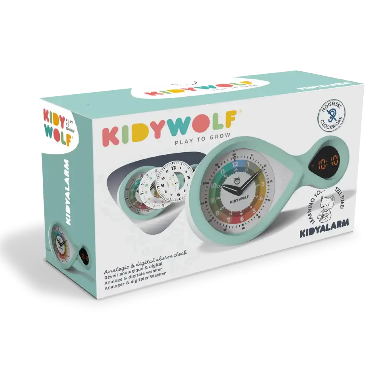 8 Lat+|Edukacyjne | Kidywolf Budzik edukacyjny KIDYALARM - zielony