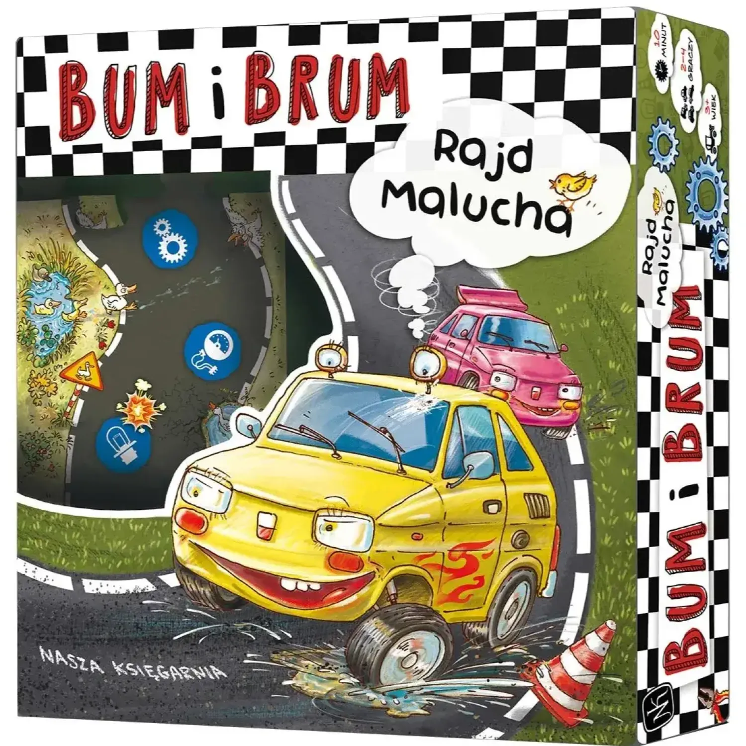 Gry Planszowe|Puzzle | Wydawnictwo Nasza Księgarnia BUM i BRUM. Rajd Malucha