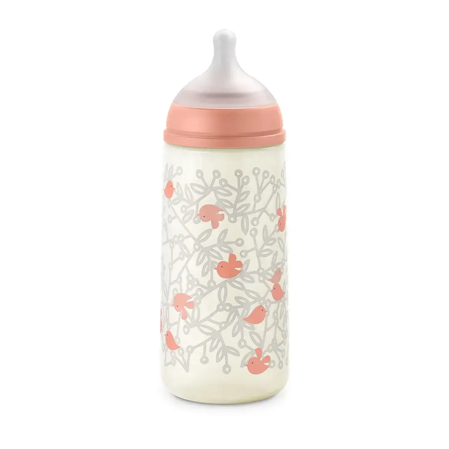 Butelka fizjologiczna SX Pro szybki przepływ Birdies, 360ml - różowa