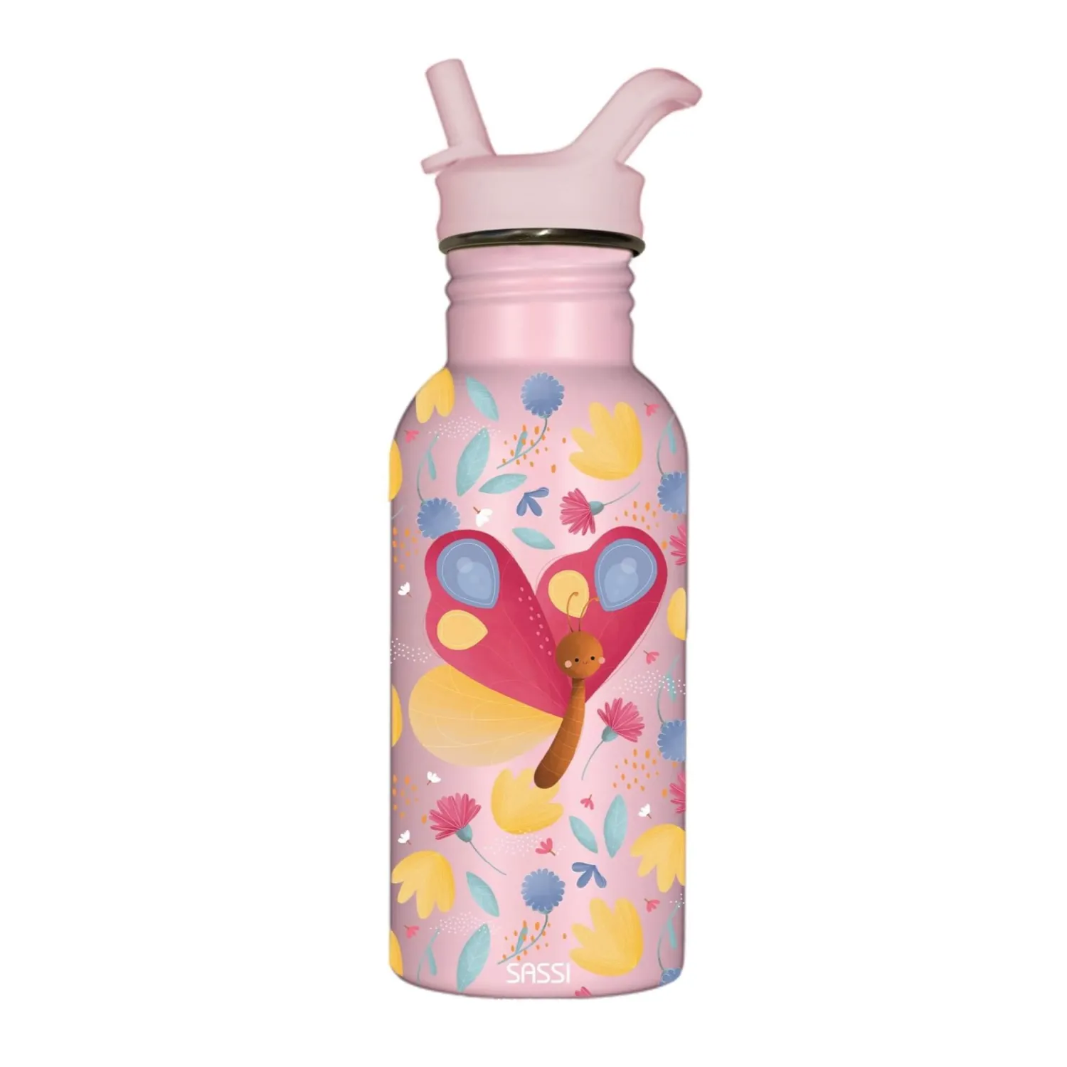 Bidony I Butelki|Bidony I Butelki | SASSI Butelka na wodę bidon 500 ml - Motyl