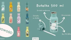 Bidony I Butelki|Bidony I Butelki | SASSI Butelka na wodę bidon 500 ml - Panda