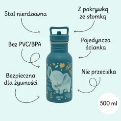 Butelka na wodę bidon 500 ml - Słonik