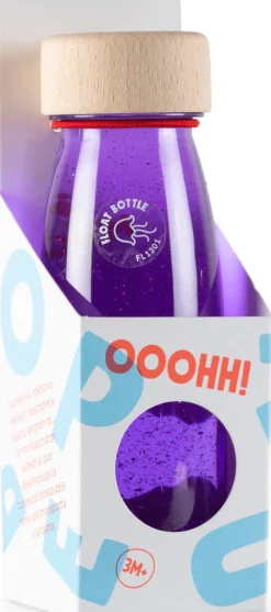 Idealne W Podróży|12M+ | Petit Boum Butelka sensoryczna FLOAT fioletowa