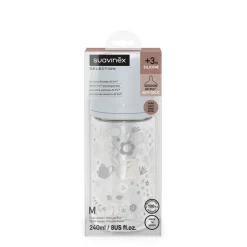 Butelki Do Karmienia|Butelki I Akcesoria | Suavinex Butelka szklana SX PRO średni przepływ 240ml niebieska liberty Wonderland