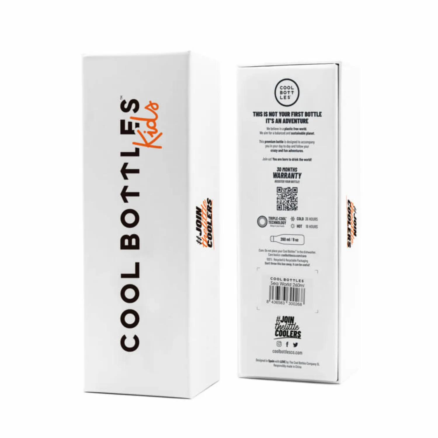 Bidony I Butelki|Bidony I Butelki | Cool Bottles Butelka termiczna Kids Triple cool - Sea world, 260 ml