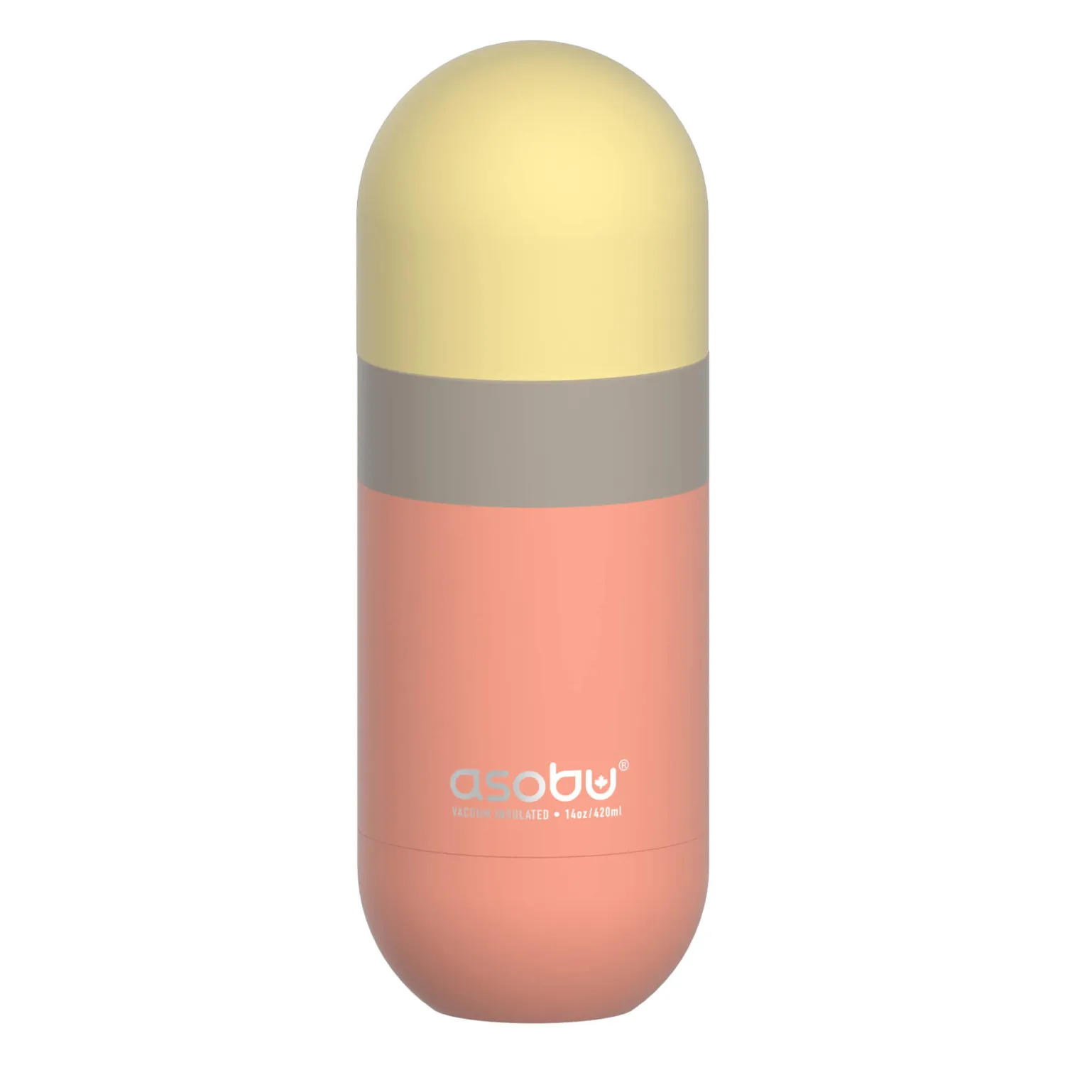 Butelki I Bidony | Asobu Butelka termiczna Orb, 420 ml - pastelowy brzoskwiniowy