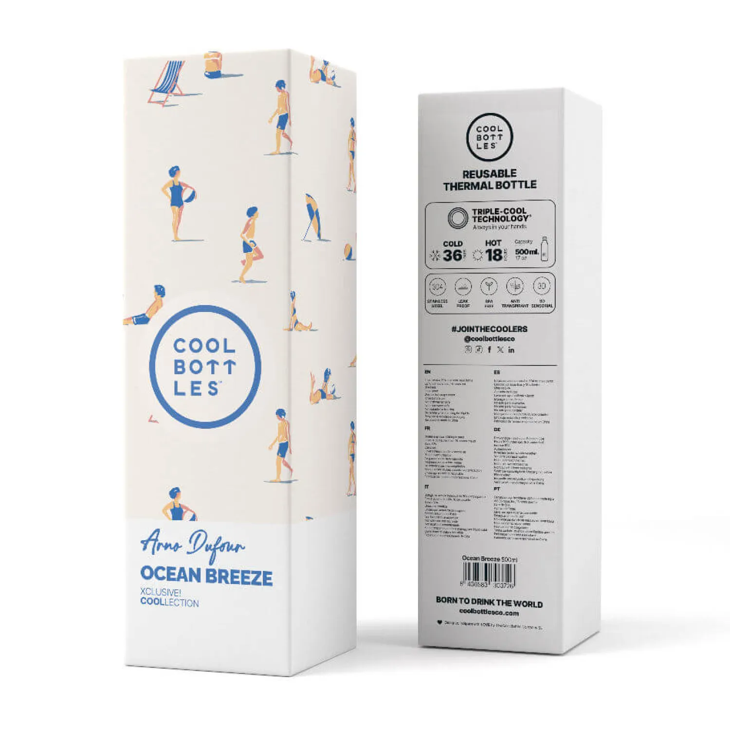 Bidony I Butelki|Bidony I Butelki | Cool Bottles Butelka termiczna Xclusive! Arno Dufour – Ocean Breeze, 500 ml