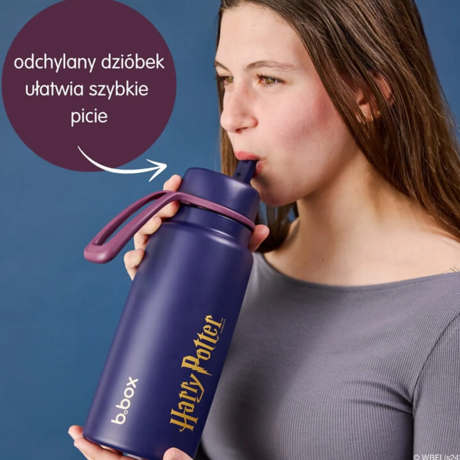 Bidony I Butelki|Bidony I Butelki | b.box Butelka termiczna ze składanym ustnikiem, termos ze stali nierdzewnej - Harry Potter, 1l