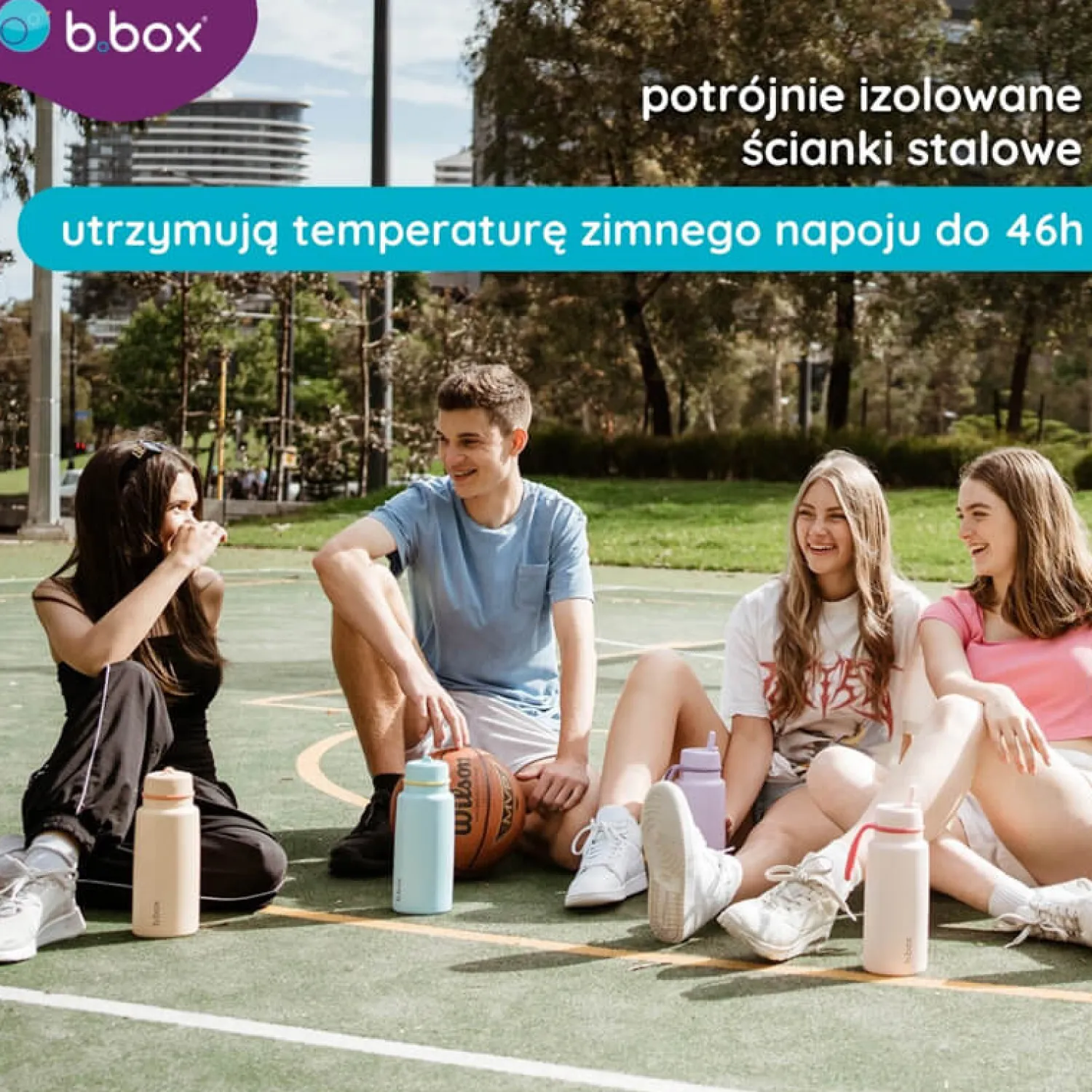 Bidony I Butelki|Butelki I Bidony | b.box Butelka termiczna ze składanym ustnikiem, termos ze stali nierdzewnej - Deep Space, 1l