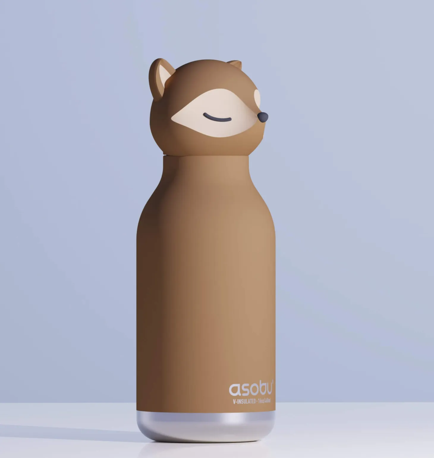 Butelka termiczna ze słomką Bestie, 460 ml - Lis