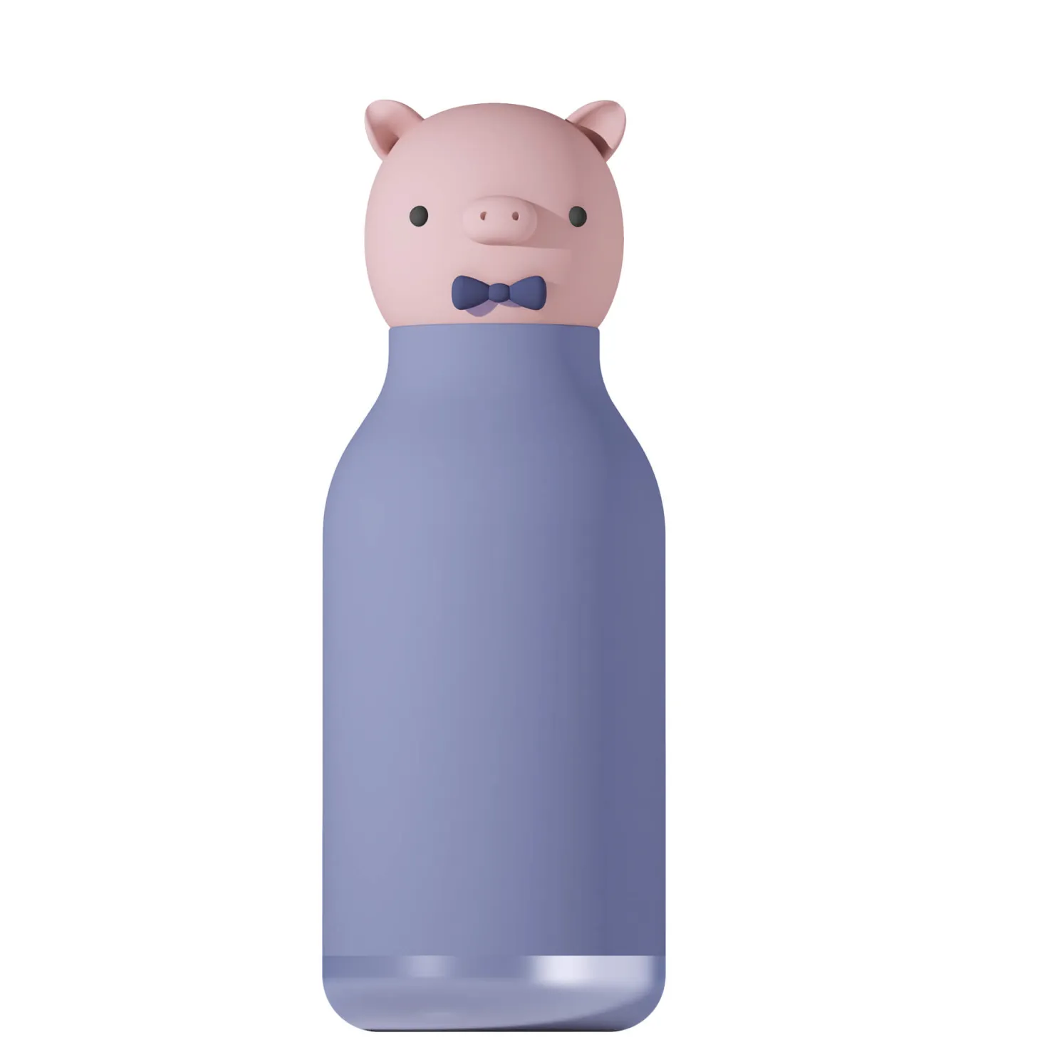 Butelka termiczna ze słomką Bestie, 460 ml - Świnka