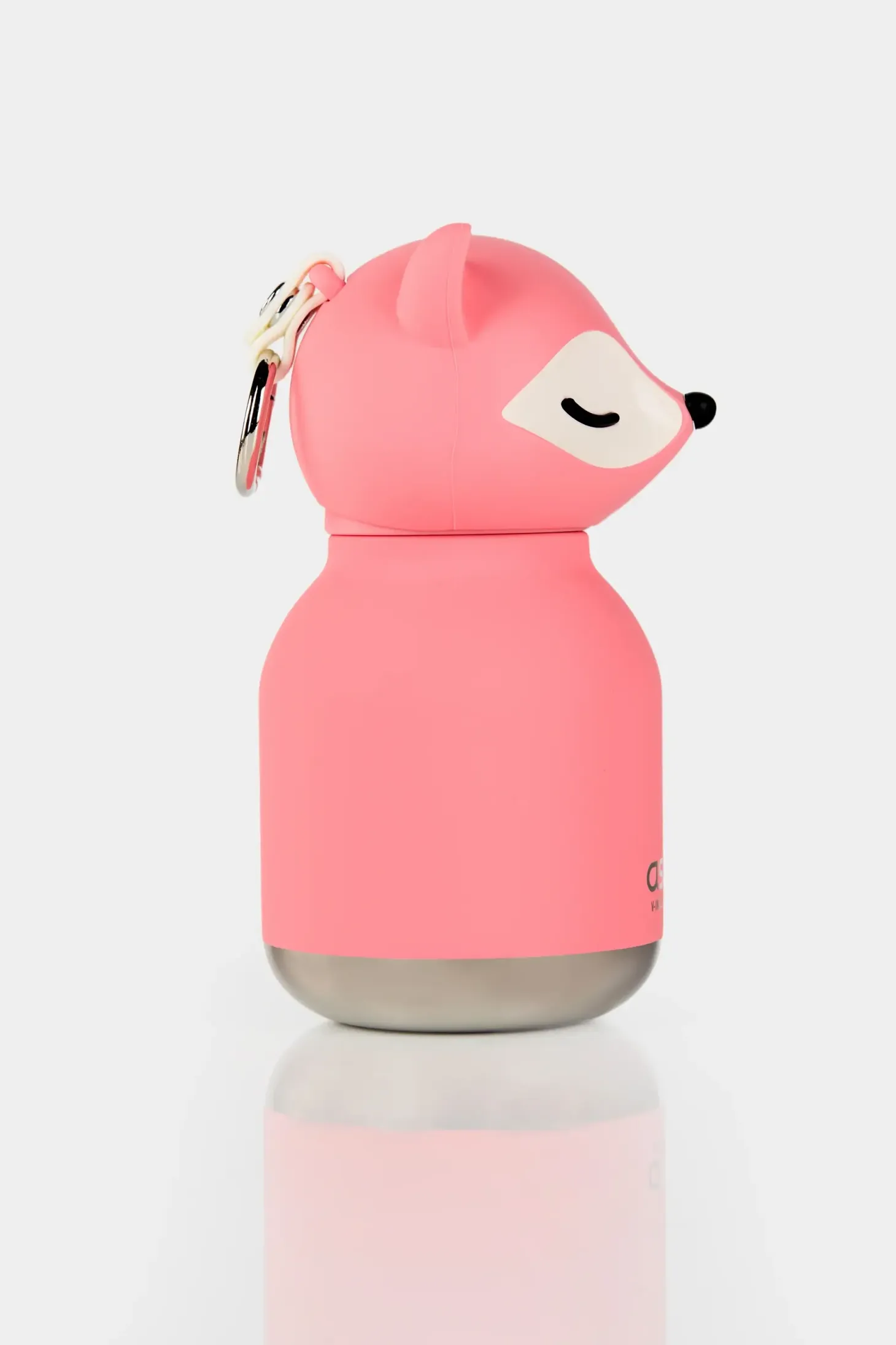 Butelka termiczna ze słomką Mini Bestie, 200 ml - Różowy Lis