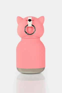 Butelka termiczna ze słomką Mini Bestie, 200 ml - Różowy Lis