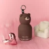Bidony I Butelki|Bidony I Butelki | Asobu Butelka termiczna ze słomką Mini Bestie, 200 ml - Brązowy Niedźwiedź