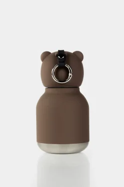Bidony I Butelki|Bidony I Butelki | Asobu Butelka termiczna ze słomką Mini Bestie, 200 ml - Brązowy Niedźwiedź
