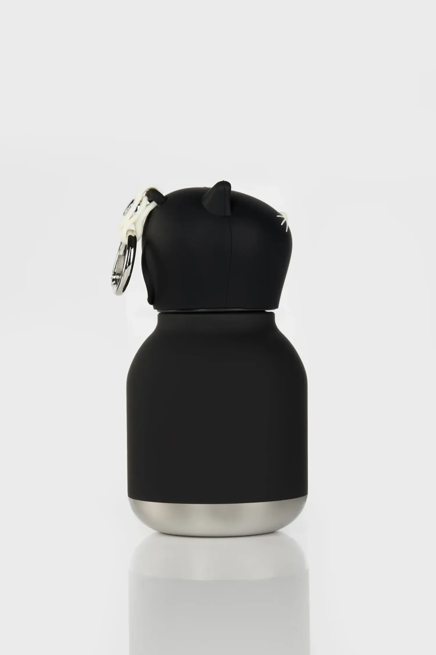 Bidony I Butelki|Bidony I Butelki | Asobu Butelka termiczna ze słomką Mini Bestie, 200 ml - Czarny Kot