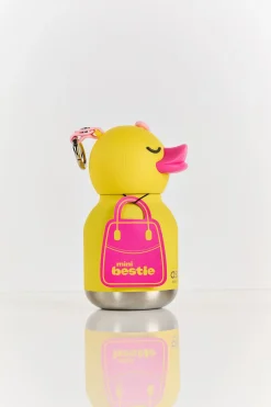 Bidony I Butelki|Bidony I Butelki | Asobu Butelka termiczna ze słomką Mini Bestie, 200 ml - Kaczuszka