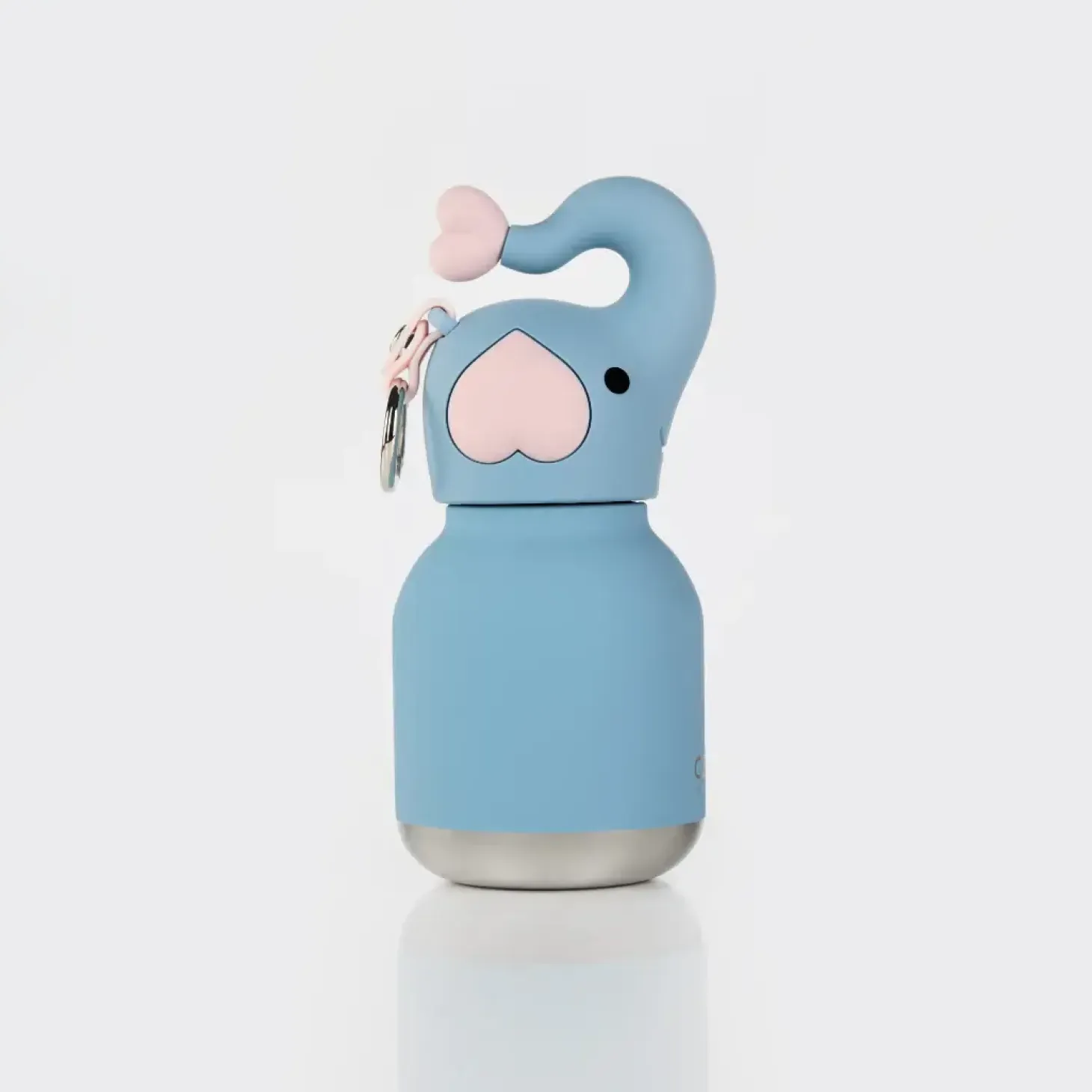 Butelka termiczna ze słomką Mini Bestie, 200 ml - Słoń