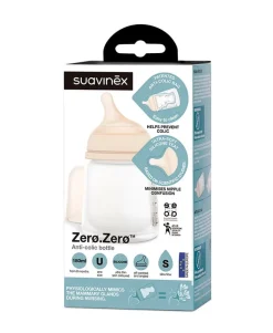 Butelki Do Karmienia|Butelki I Akcesoria | Suavinex Butelka ze smoczkiem o wolnym przepływie 180ml zero zero