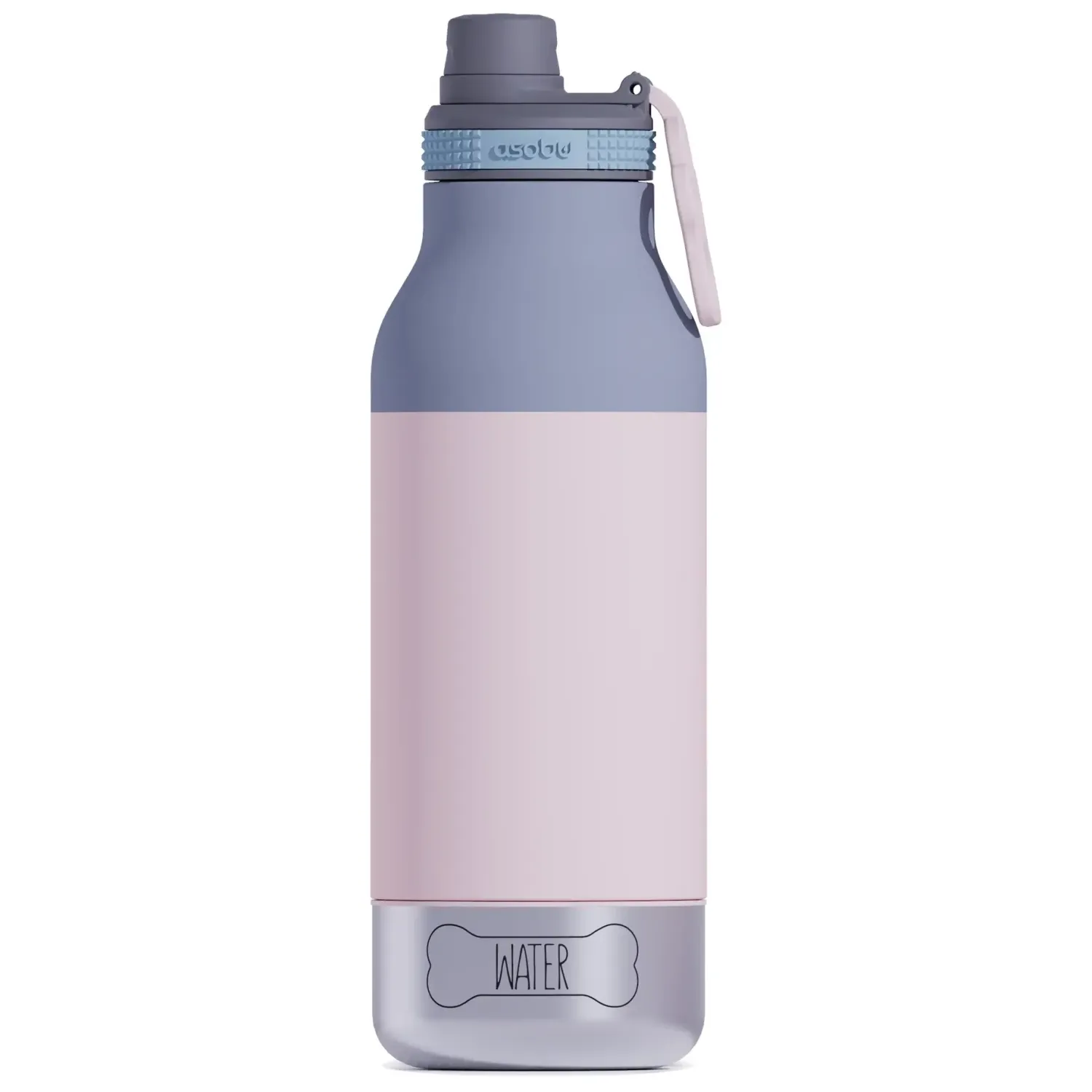 Ułatwiacze Życia|Butelki I Bidony | Asobu Butelka z miskami dla psa Buddy, 1L - pastel pink
