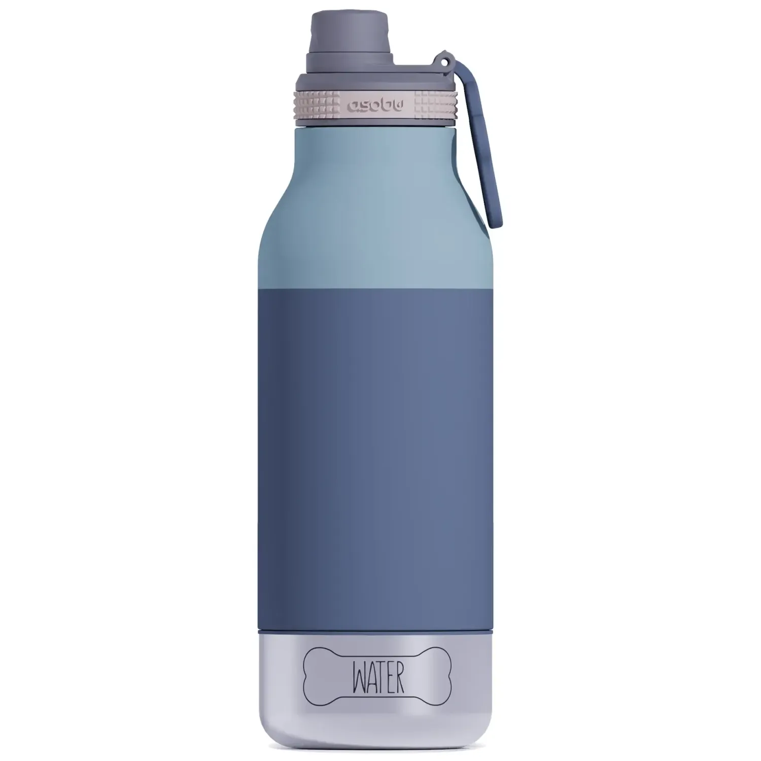 Ułatwiacze Życia|Butelki I Bidony | Asobu Butelka z miskami dla psa Buddy, 1L - pastel blue