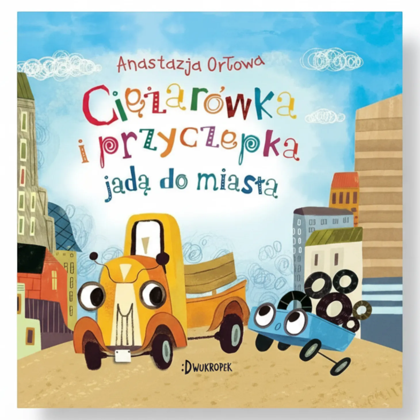 Ciężarówka i przyczepka jadą do miasta