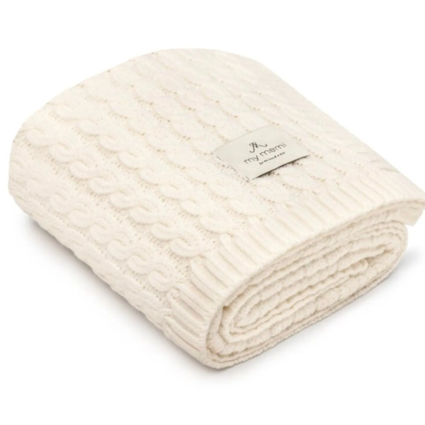 Ciepły kocyk ze 100% wełny merino cream - premium collection