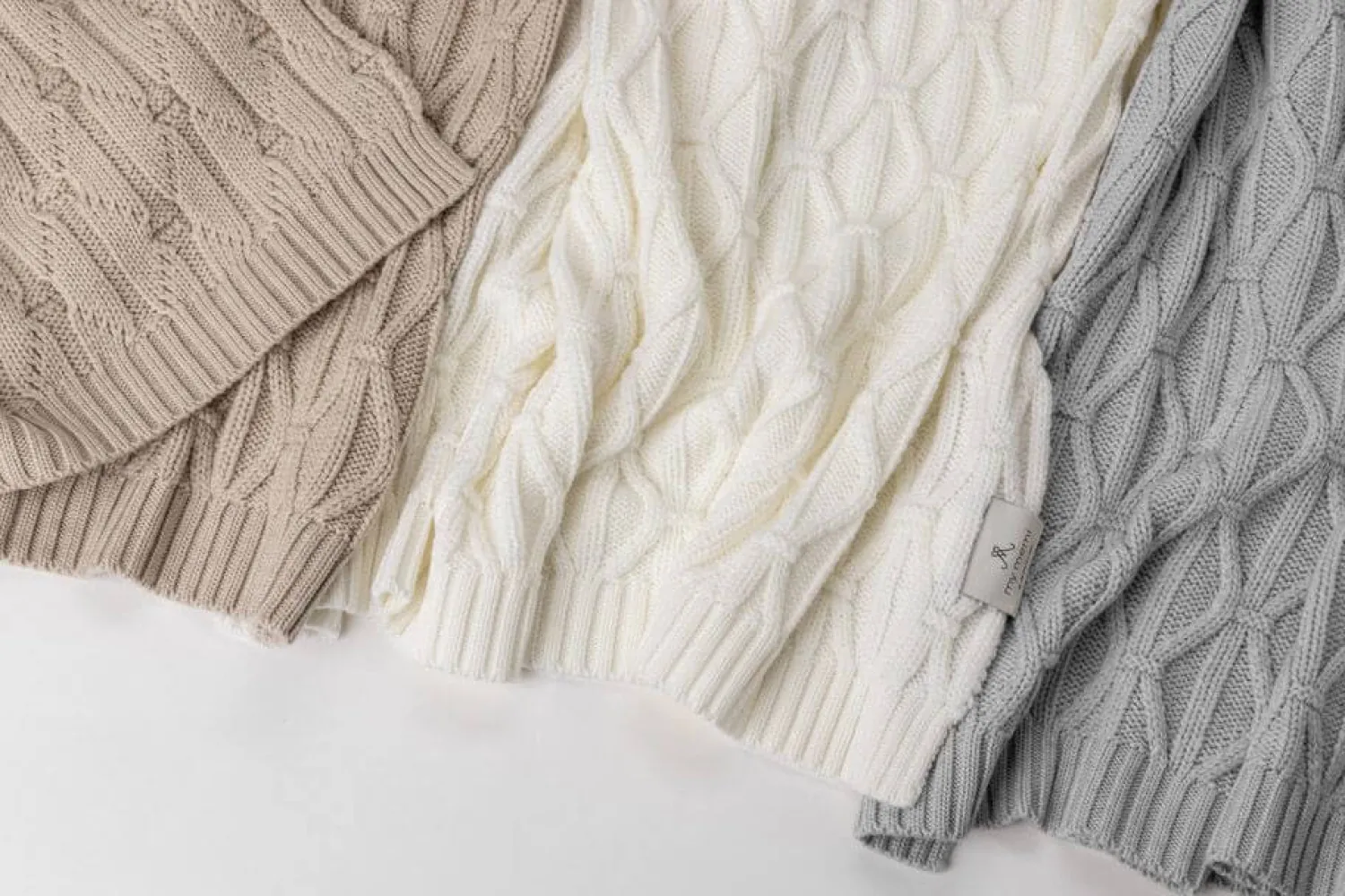 Kocyki|Kocyki | My Memi Ciepły kocyk ze 100% wełny merino light grey Wave - premium collection