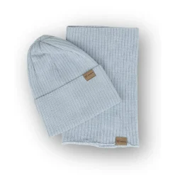 Na Główkę | Patulove Czapka i komin wełniany PASTEL BLUE