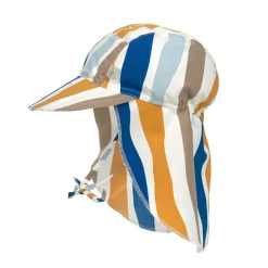 Czapka przeciwsłoneczna z daszkiem i osłoną karku UV80 Splash & Fun Fale blue-nature