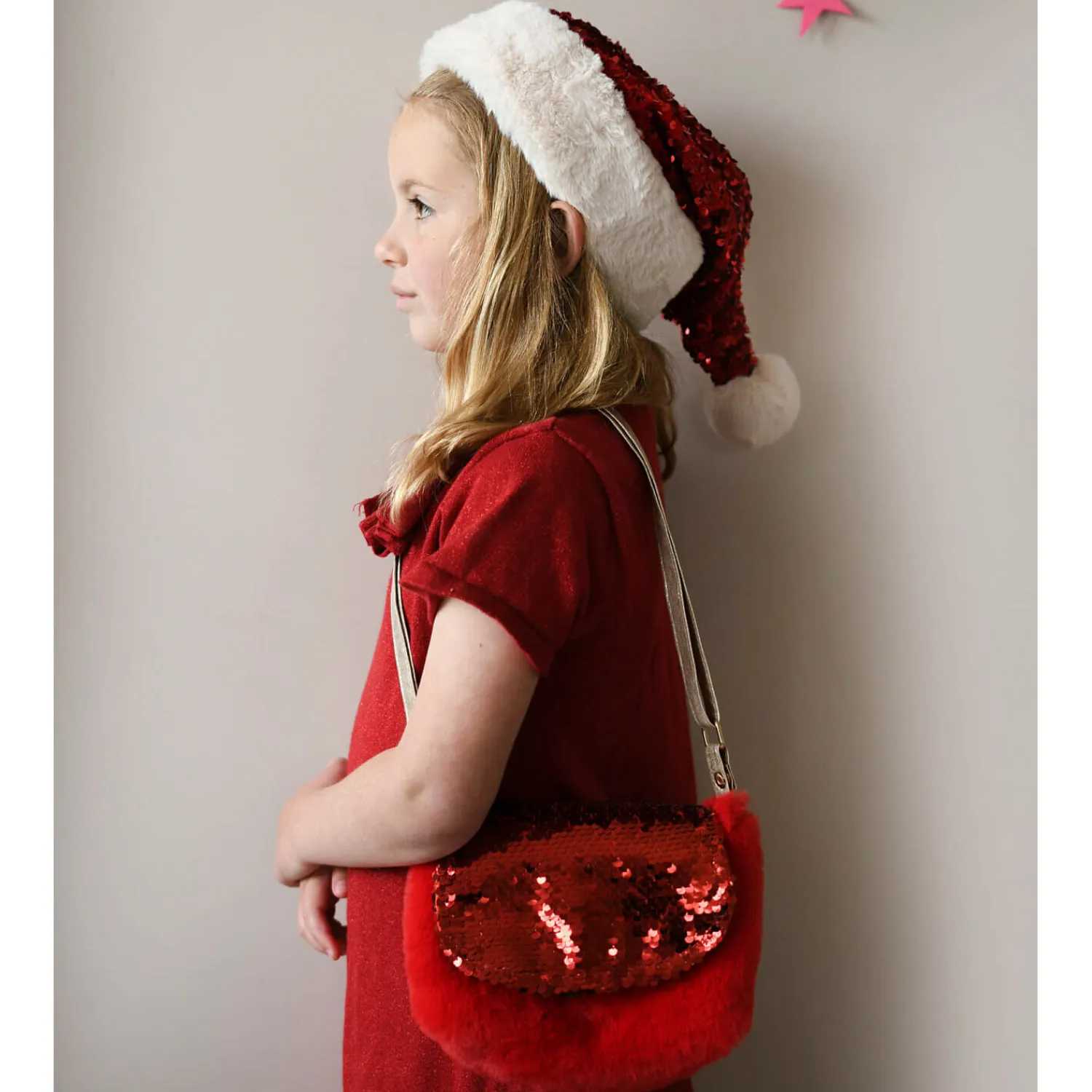 Na Główkę | Rockahula Kids Czapka świąteczna Sequin Velvet Santa