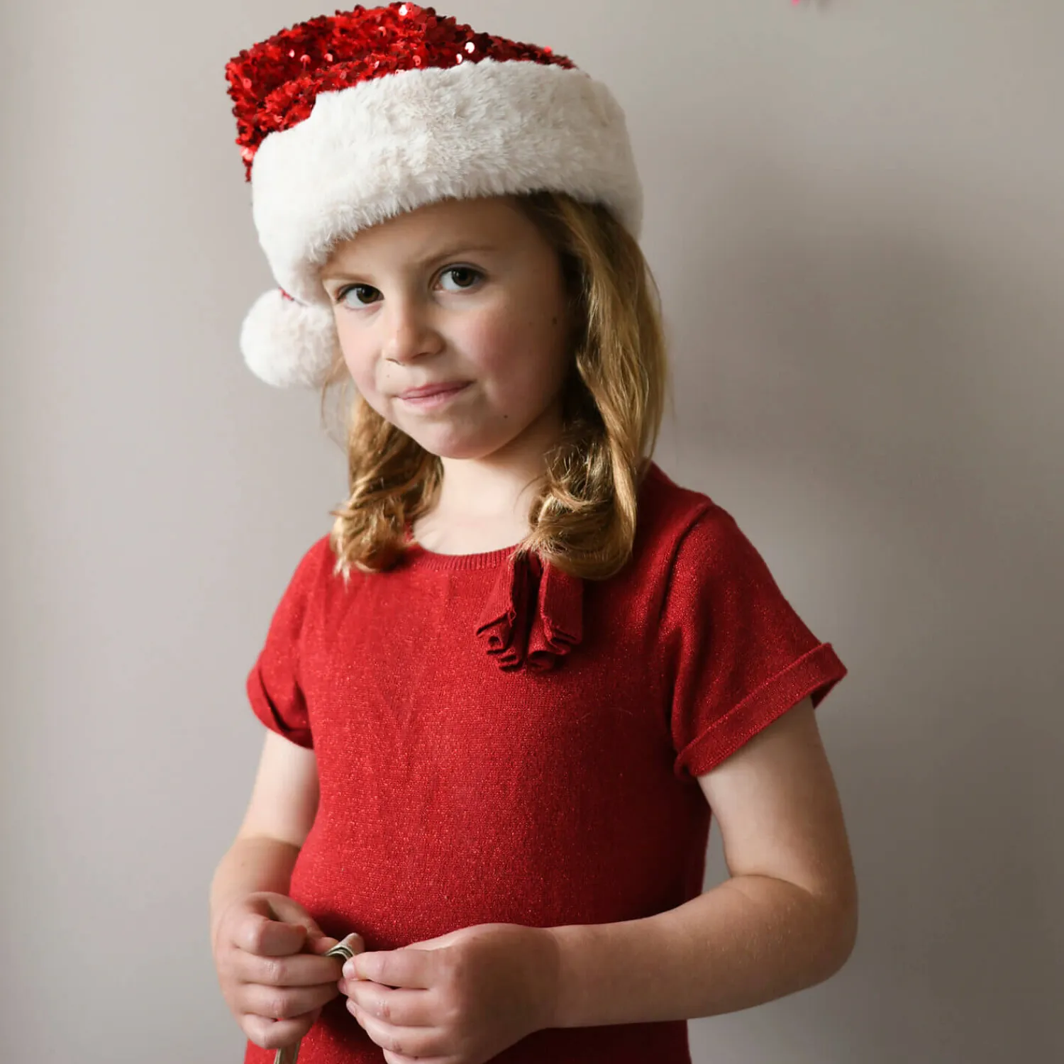 Na Główkę | Rockahula Kids Czapka świąteczna Sequin Velvet Santa