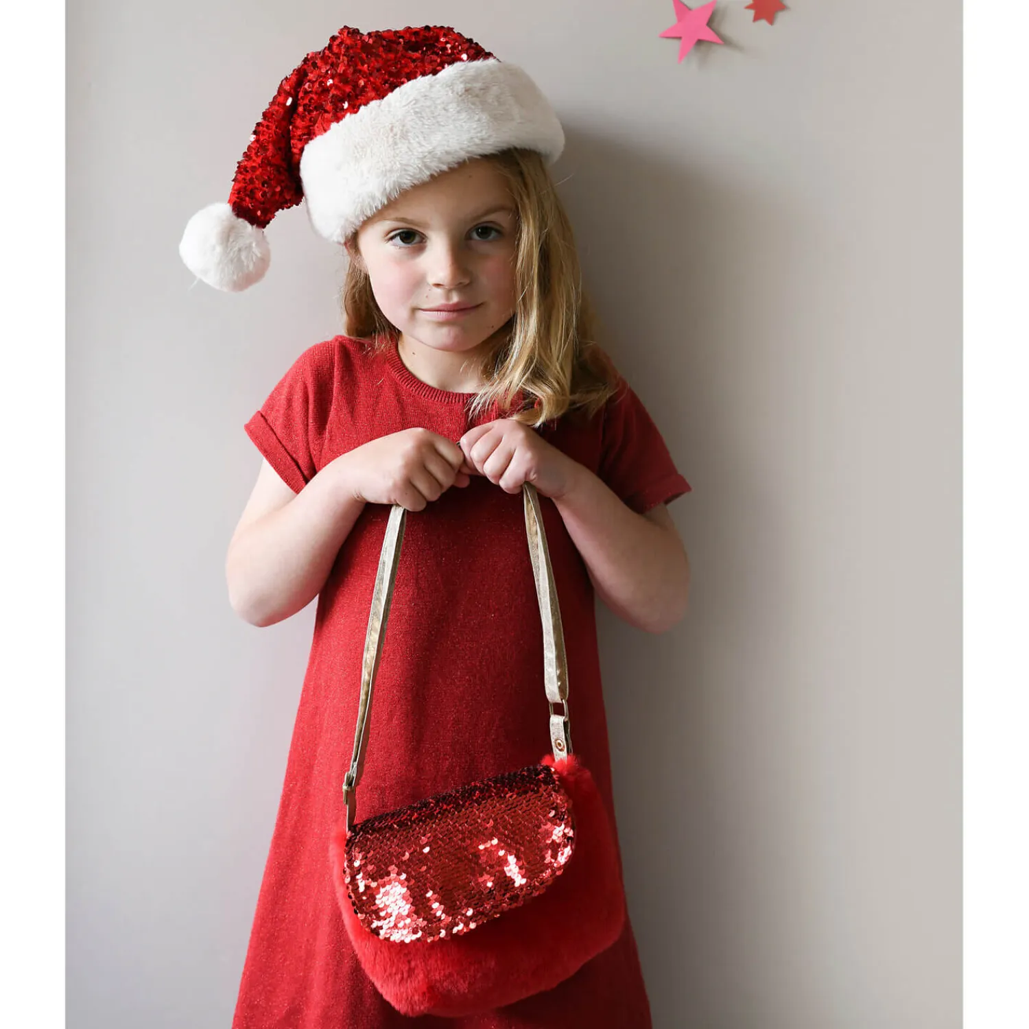 Na Główkę | Rockahula Kids Czapka świąteczna Sequin Velvet Santa