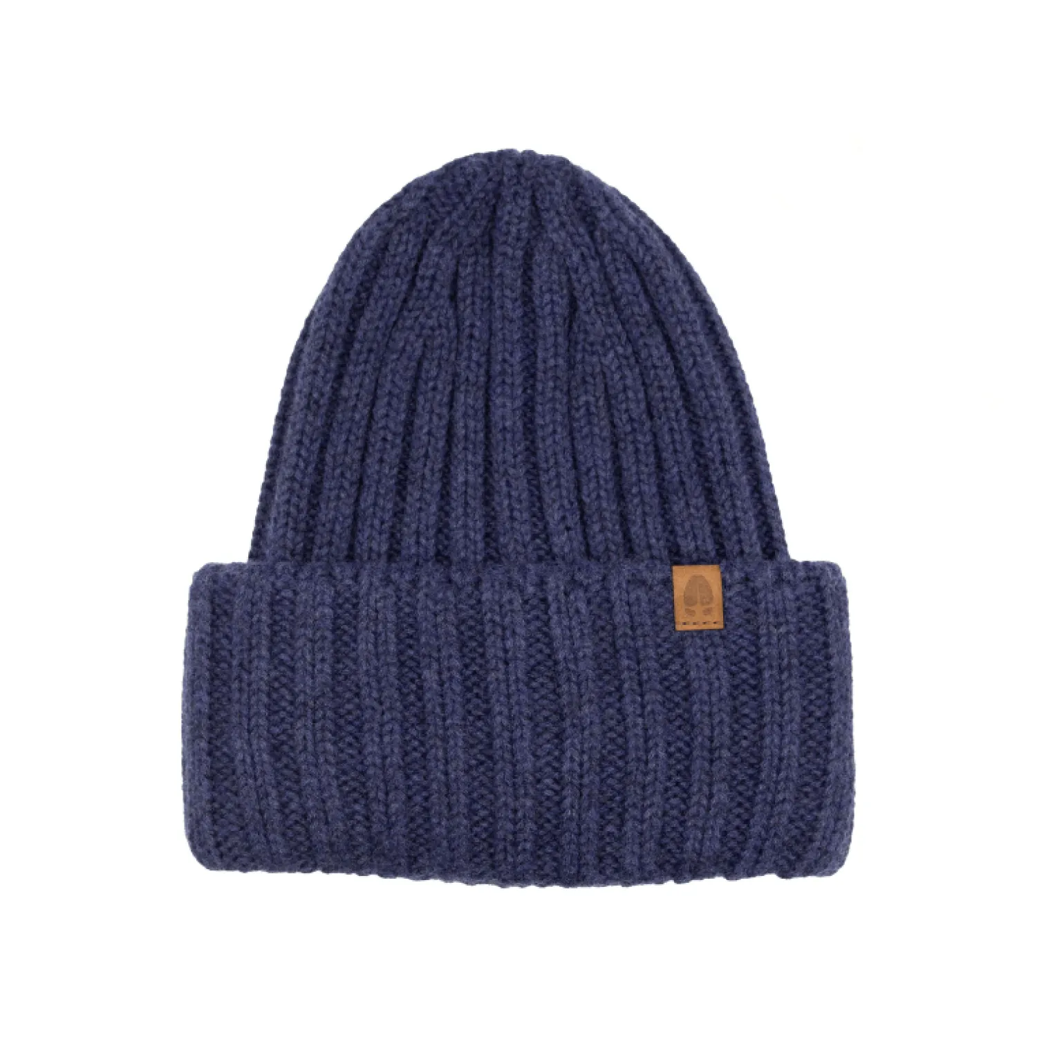 Czapki | Kopyto Czapka w prążek 100% wełny merino Rosomak - jeansowy