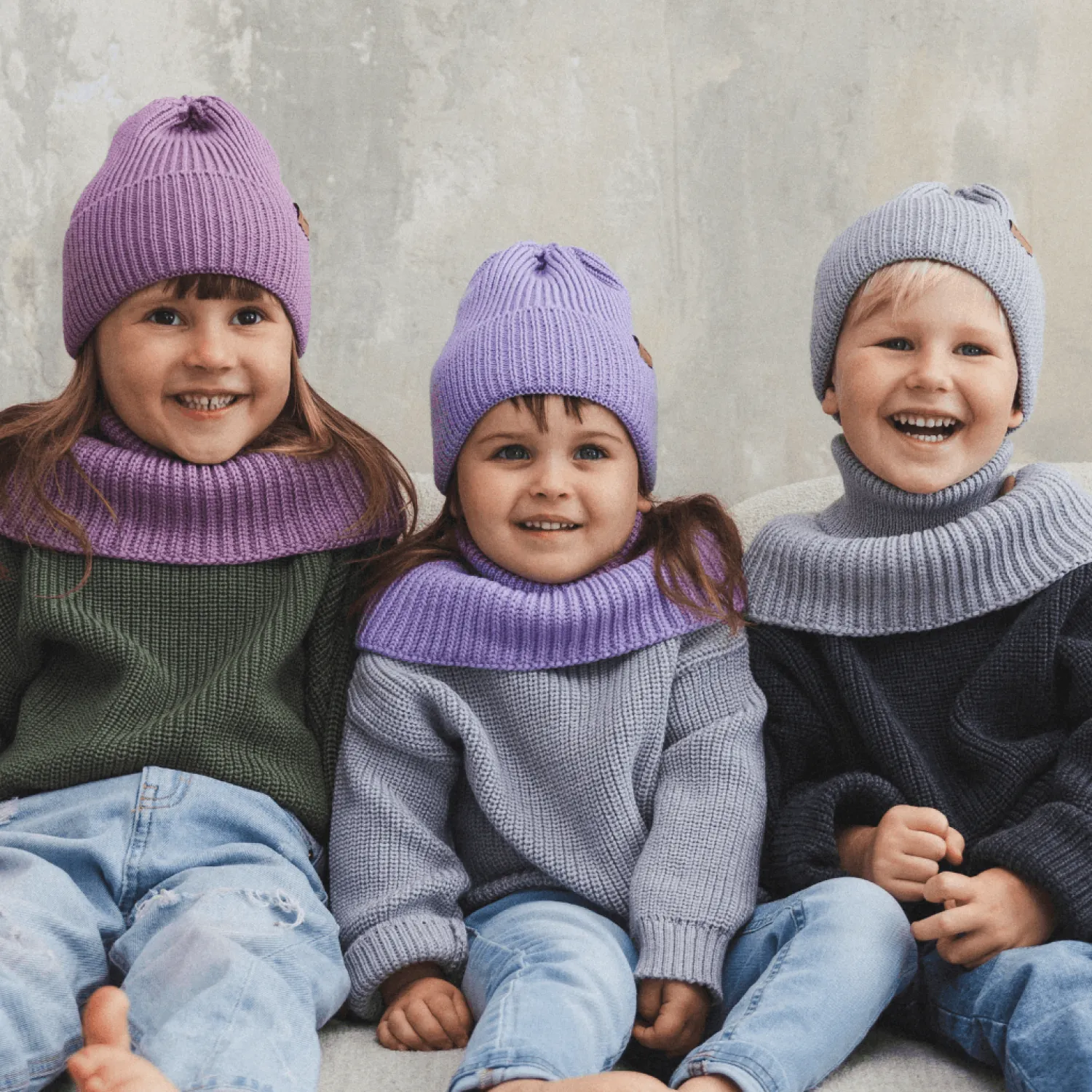 Na Główkę | Patulove Czapka zimowa merino WINTER LILAC
