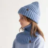 Na Główkę | Kopyto Czapka z wełny i bawełny Sówka - baby blue